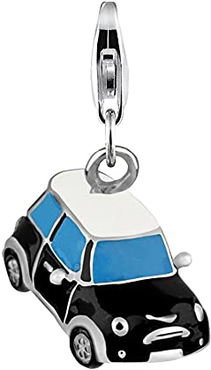 Nenalina mini kleines Auto Karabiner Charm Anhänger für Bettelarmband aus 925 Sterling Silber 714054-001