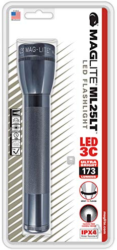 Maglite - Lampe torche LED ML25LT 3 piles Type C 21,8 cm - Gris