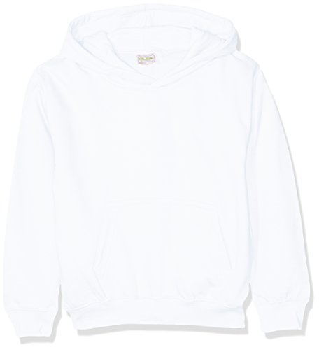 AWDis Boy's Kids Hoodie, White (Arctic White), Small