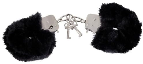 Orion 526134 Love Cuffs Black, Liebes-Handschellen abnehmbaren Plüschbezügen inkl. zwei Schlüsseln