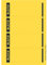 Leitz PC-beschriftbare Rückenschilder selbstklebend für Standard- und Hartpappe-Ordner, 100 Stück, Kurzes und breites Format, 62 x 192 mm, Papier, gelb, 16852015