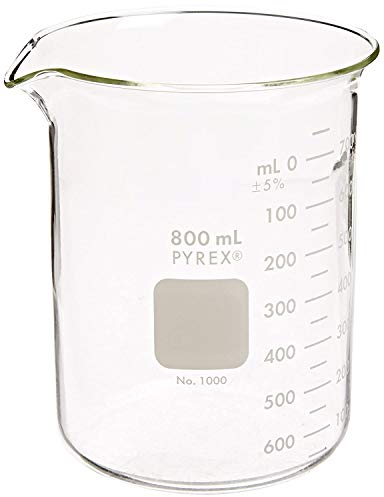 PYREX Griffin Low Form 800mL Beaker Graduated 6pk