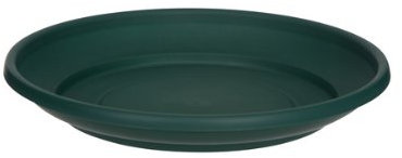 Whitefurze G02086 27cm Venetian Saucer for Round Planter - Forest Green