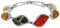 YAZILIND Frauen Seltene Nationale Art-Armband-Mehrfarben Bangle Tibet Bernstein Maschendraht Armreif