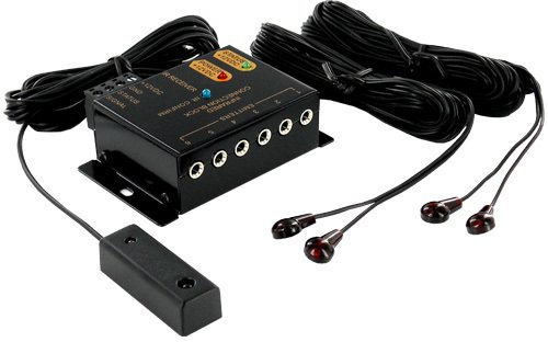 Remote Control Extender IR Repeater Extender Kit to Control Your Audio and Video Products Hidden in a Cabinet, or in Another Room to Keep Them Out of Sight. Includes IR Receiver to IR emitter