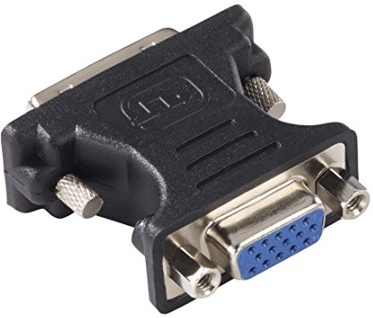 Hama VGA - DVI Adapter (VGA Buchse auf DVI Stecker) geschirmt, Kompaktadapter, schwarz