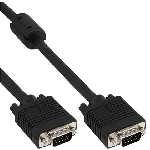 InLine 20361 Cavo S-VGA, Sub-D 15PIN HD Maschio a Sub-D 15PIN HD Maschio, 5M, 1X Ferrite Nero