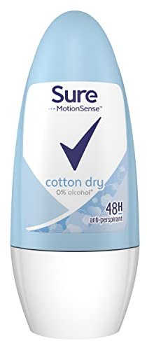Sure Women Cotton Roll-On Anti-Perspirant Deodorant - 50 ml (Pack of 6)