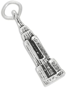 TheCharmWorks Sterling-Silber Empire State Building in New York Charmanhänger | Sterling Silver Empire State Building Charm