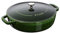 STAUB Gusseisen Bräter, Chistera Tropfenstruktur im Deckel, Rund 24 cm, 2,5 L, Für alle Herdarten geeignet, Basilikumgrün