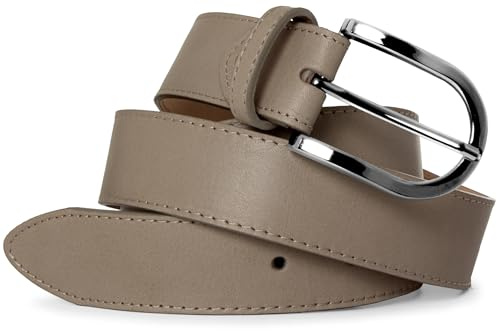 Caspar GU270 eleganter Damen Gürtel, Gürtelgröße:85, Farbe:taupe