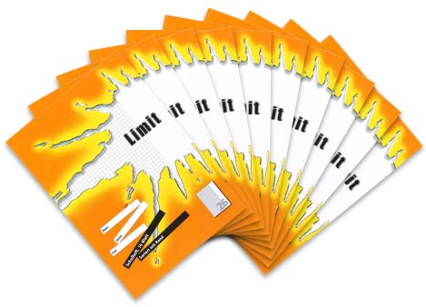 Limit Schulheft A4, 16 Blatt, Lineatur 26, kariert mit Rand, orange, 10 Stück