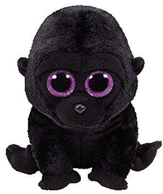 TY 37222 - George - Gorilla Pluschtier mit Glitzeraugen Beanie Boo's, 15 cm