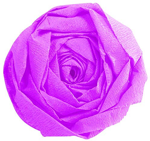 Clairefontaine 903003C Packung mit 10 Bögen Krepppapier, 2,5 x 0,5m, ideal für kreativen Hobbies, 1 Pack, fuchsia