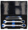 GEDORE Juego de llaves combinadas con anillo de carraca, Set de 5 piezas, Ancho de llave 8-19 mm, Planas, Set de llaves, 7 R-005