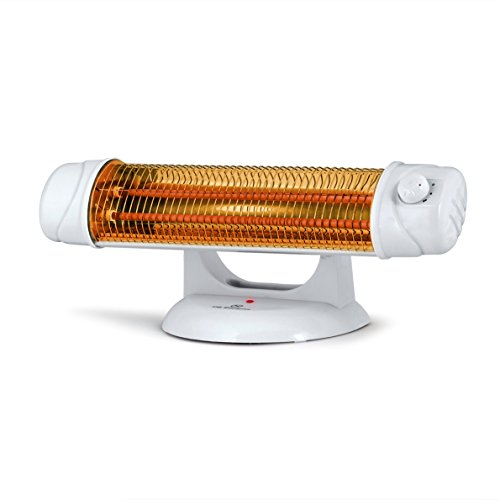 Orbegozo BP 5003, Estufa de Cuarzo, 1200 W, pantalla orientable, emisión instantanea de calor, control rotatorio, 2 niveles calor, color blanco