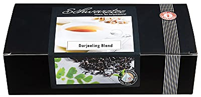 Schrader | Schwarzer Tee | Darjeeling | Blend aus First & Second Flush | Bio | 25 Pyramiden-Aufgussbeutel | 50g