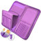 Myartscape Paint Brush Holder, Purple Organizer for 15 Short Handle Brushes - Storage for Acrylic, Oil & Watercolor Paintbrushes - Premium Art Supplies