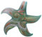 Nuestra estrella: de Cristal de Murano Estrella de mar Facella colgante-verde-Oro