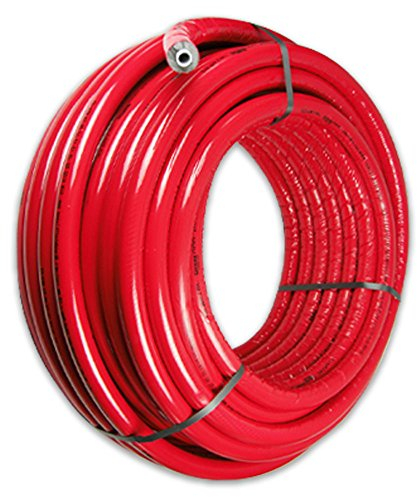WESKEY Alu-Verbundrohr 50m x 20mm mit 10mm Isolierung - DVGW Zertifiziert, Rot, 23.59 kg, 4056835009745, 50m x 2mm, 20mm x 2mm, 10mm Isolierung, Aluminium, 1 Stück