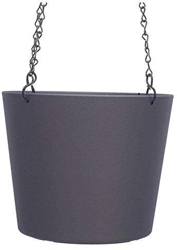 Kunststoff Ampel-Flori 19 dunkelsilber Ø 19.5cm Höhe 17.5cm