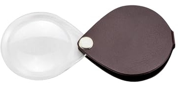 Eschenbach Optik Classic Einschlaglupe mit 3,5X-Vergrößerung | Schutzetui aus Echtleder, Made in Germany