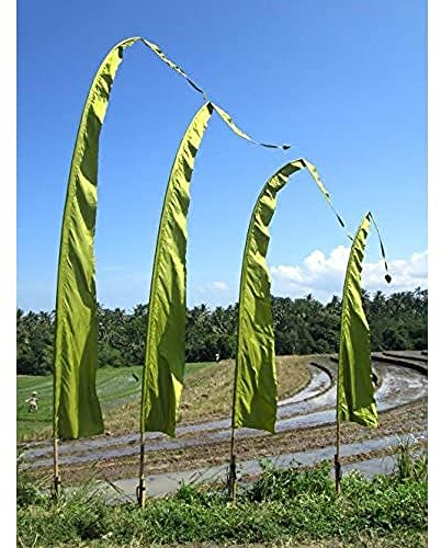 Bali-Fahne, Polyester, jadegrün, 4 Meter