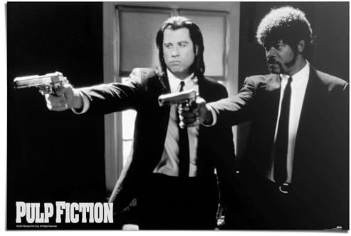 REINDERS Poster, Pulp Fiction, Hobbyraum, Poster, Wanddeko, Room Decor, Bilderdruckpapier, Schwarz, 61 x 91,5