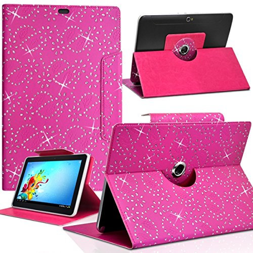 Housse Etui de Protection Diamant Universel S Couleur Rose Fushia pour Tablette Samsung Galaxy Tab 3 Lite 7