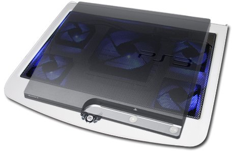 USB KÜHLER ZUSATZLÜFTER Cooler STÄNDER | 5 x LÜFTER | 2 x USB | FÜR PlayStation 3 / PlayStation 4 / Xbox 360 / Xbox ONE [WEIß]