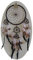 Simandra Original handgefertigter Traumfänger – hängender Dreamcatcher aus natürlichen Materialien handgefertigt ca. 58 cm lang, Durchmesser größter Ring 21 cm