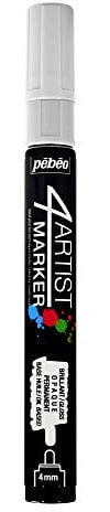 Pébéo 580125 4Artist Marqueur Aluminium Blanc 4 mm