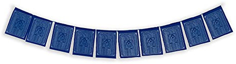 Hands Of Tibet Tibetan Medicine Buddha Blue Solid Cotton Prayer Flags (6 x 8)