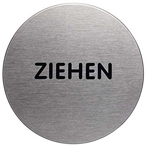 Durable Türschild Picto rund (Ziehen, 65 mm) metallic silber, 490161