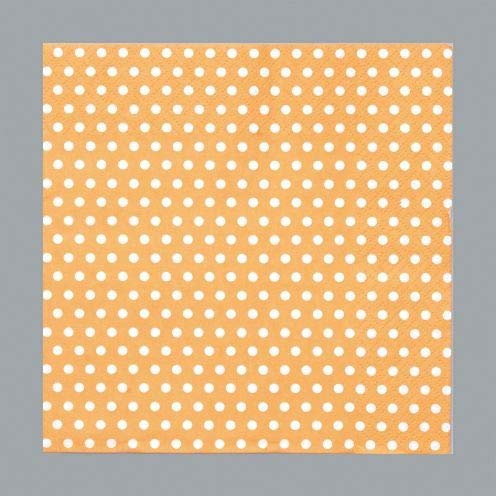 Servietten Punkte orange, 33 x 33 cm, 20 Stück
