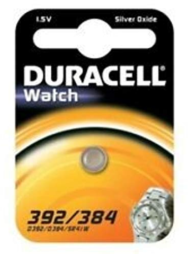 Duracell 392/384 SR 41 - Confezione da 6 blister da 1 batteria all'ossido argento