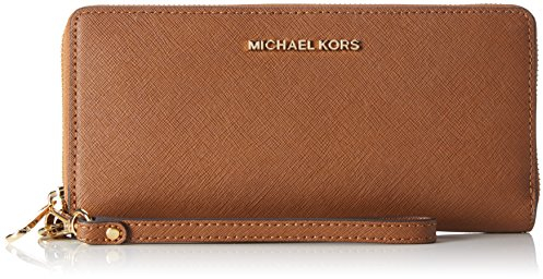 Michael Kors Damen Jet Set Travel Continental 32S5GTVE9L230 Handgelenkstasche, Braun (Luggage 230)