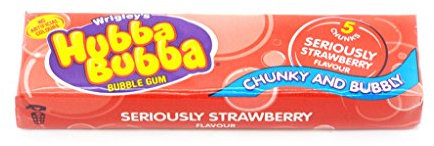 Hubba Bubba - 5 paquetes de chicle 20 unidades sabor fresa