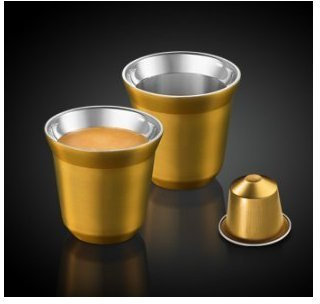 NESPRESSO Pixie Metall Becher Tasse - Grün (Fortissio Lungo) … (Volluto (Gold))