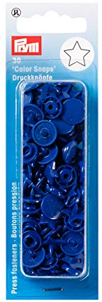 Prym 393216 Nähfrei-Druckknopf Color Snaps Stern königsblau, Kunststoff, One Size