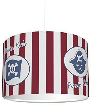 Stikkipix Kinderzimmer Lampenschirm Pirate Kids KL28 | kinderleicht eine Totenkopf-Lampe erstellen | als Steh- oder Hängeleuchte/Deckenlampe | perfekt für Piraten-begeisterte Jungen & Mädchen