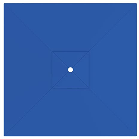 paramondo Sonnenschirm Bespannung für interpara Mittelmastschirm Quadratisch 300 x 300 cm, mit Schirmbelüftung, Waschbar, Blau