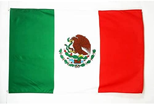 AZ FLAG - Bandera México - 250x150 cm - Gran Bandera Mexicana 100% Poliéster Con Ojales de Metal integrados - 300g - Colores Vivos Y Resistente A La Decoloración
