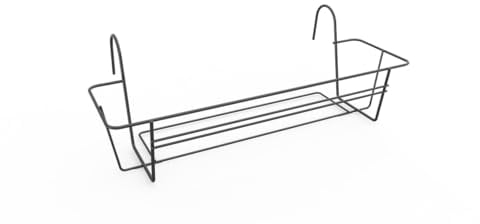 Elho Green Basics Racks Métal 60 - Accessoires pour Balcon & Extérieur - Ø 58.8 x H 19.5 cm - Noir/Anthracite