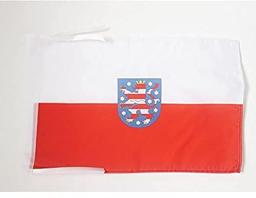 AZ FLAG - Flagge Thüringen - 45x30 cm Mit Kordel - Thüringen Fahne 30 x 45 Cm - Flaggen