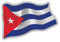 postwalldecor Cuba Waving Flag Hochwertigen Auto-Autoaufkleber 12 x 8 cm