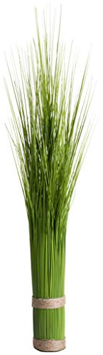 Nova-Nature künstliches Grasarrangement auf rundem Sockel mit Bastband (ca. 90 cm)
