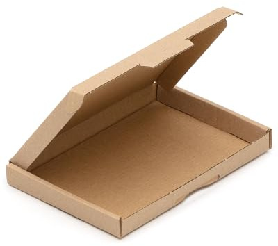 KK Verpackungen Großbriefkartons 157 x 115 x 15 mm Braun DIN A6 (Außenmaß 175 x 120 x 17 mm) | 100 Stück, Versandkartons Faltschachteln Großbrief Post-Kartons für Warensendungen Büchersendungen (GB01)
