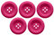 Soul-Cats Knopfset in verschiedenen Farben und Größen Kunststoff bunt, Größe: 30 mm;Farbe: pink