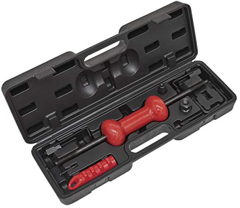 Sealey DP9/5B 4.5lb / 2kg Slide Hammer Rubber Handle + Attachments in Carry Case